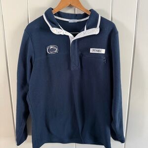 Columbia Penn State Navy Fleece Snap Pullover – Size M